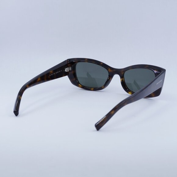 Saint Laurent SL593 002 Sunglasses Havana Cat Eye Frame, Grey Lenses - Picture 10 of 11